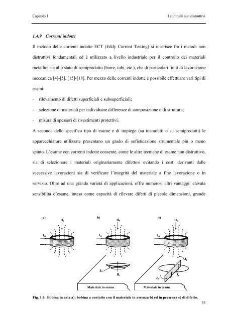 Metodi e strumenti di misura per l'esecuzione di test non distruttivi ...