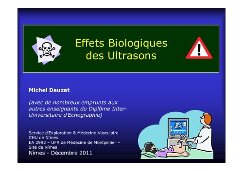 Effets Biologiques des Ultrasons - Ultrasonographie Vasculaire