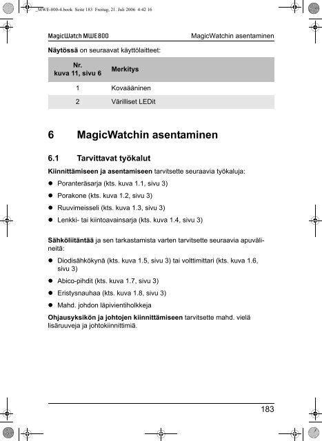 MagicWatch MWE800 - Waeco