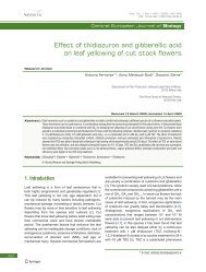Effect of thidiazuron and gibberellic acid on leaf yellowing of cut ...