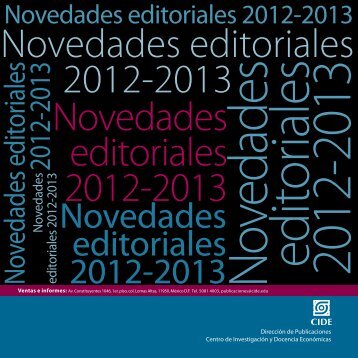 Novedades editoriales 2012-2013