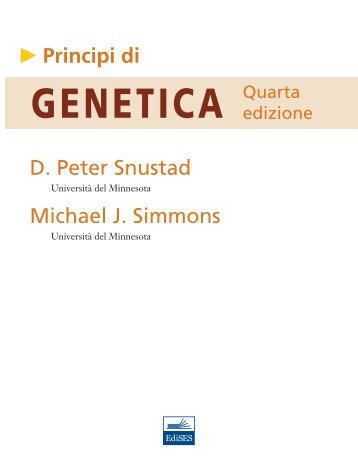 Principi di D. Peter Snustad Michael J. Simmons - EdiSES