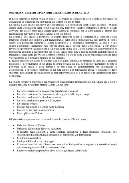 POF 2012-2013 edizione 2.pdf - Liceo Scientifico Galileo Galilei ...