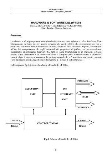 Microprocessore 8086 - Prof. Ettore Panella