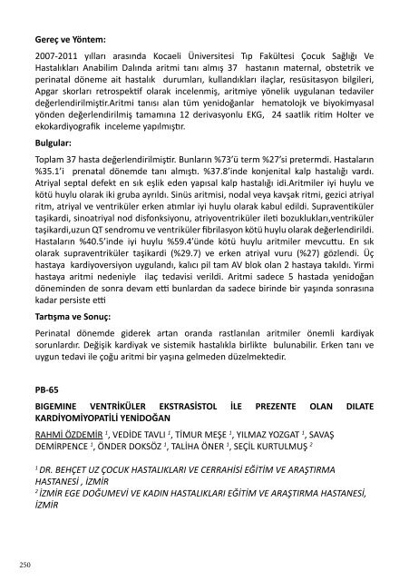 tıklayınız - Türk Pediatrik Kardiyoloji ve Kalp Cerrahisi Derneği