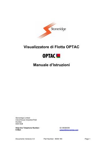 Visualizzatore di Flotta OPTAC Manuale d'Istruzioni
