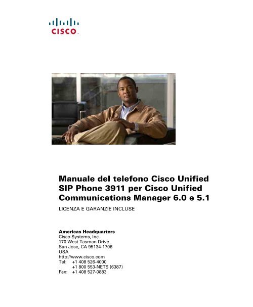 Manuale del telefono Cisco Unified SIP Phone 3911 per Cisco ...