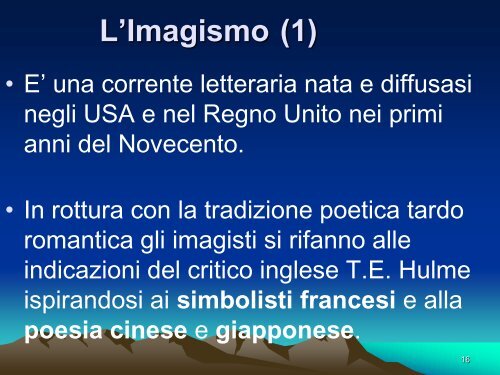 L'imagismo di Ezra Pound - Liceo Scientifico Galilei