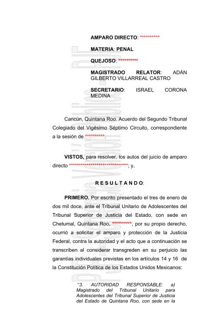 AMPARO DIRECTO 40/2005 - Consejo de la Judicatura Federal