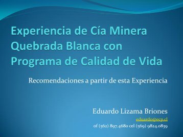 Eduardo Lizama, Director Consultor de Effective ... - Cruz Blanca