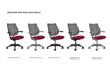 Liberty Task Chair Frame Color Options - Humanscale