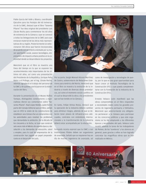 Celebra la CMIC su 60 Aniversario (Revista World ... - ComFin