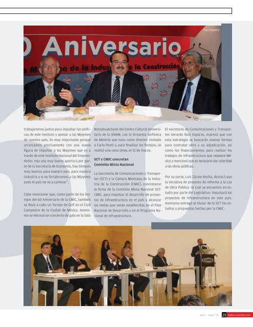 Celebra la CMIC su 60 Aniversario (Revista World ... - ComFin