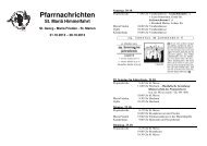 Pfarrnachrichten - Pfarrgemeinde St. Mariä Himmelfahrt