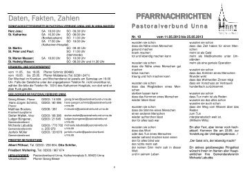 PFARRNACHRICHTEN 11.05.2013.pdf - Pastoralverbund Unna