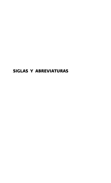 SIGLAS Y ABREVIATURAS - Plan Nacional de Desarrollo 2007-2012