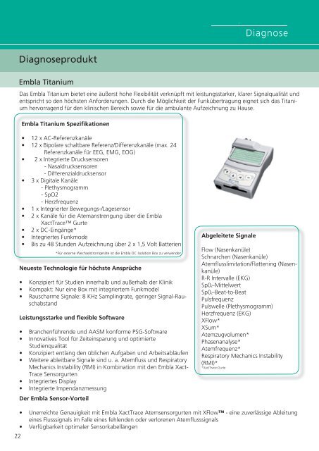 PRODUkTkATAlOG - TNI medical AG