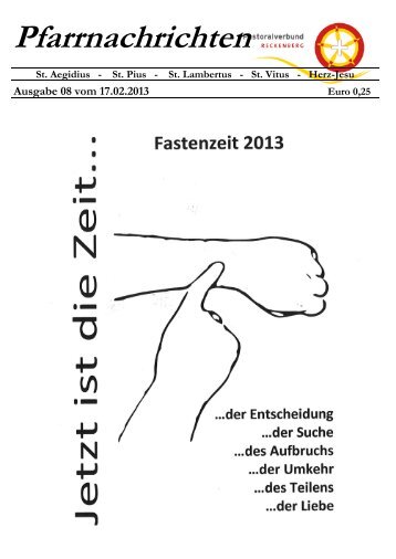 Pfarrnachrichten - Pastoralverbund Reckenberg