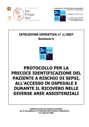 protocollo per la precoce identificazione del paziente a - Azienda ...