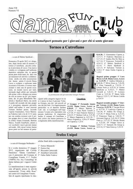 damasport 6.pdf - Federazione Italiana Dama