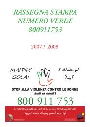 Numero verde in lingua araba contro la violenza sulle donne