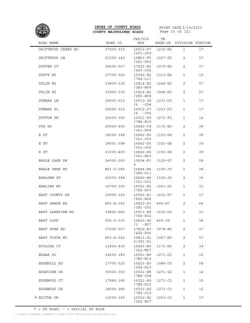 Crystal Reports ActiveX Designer - SmartRoad.rpt - County of San ...