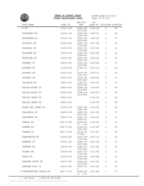 Crystal Reports ActiveX Designer - SmartRoad.rpt - County of San ...