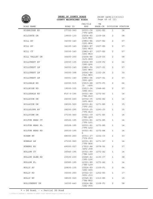 Crystal Reports ActiveX Designer - SmartRoad.rpt - County of San ...