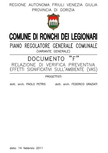 Untitled - Comune di Ronchi dei Legionari