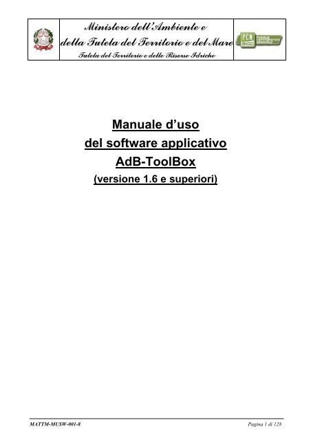 software applicativo AdB-ToolBox - Ministero dell'Ambiente
