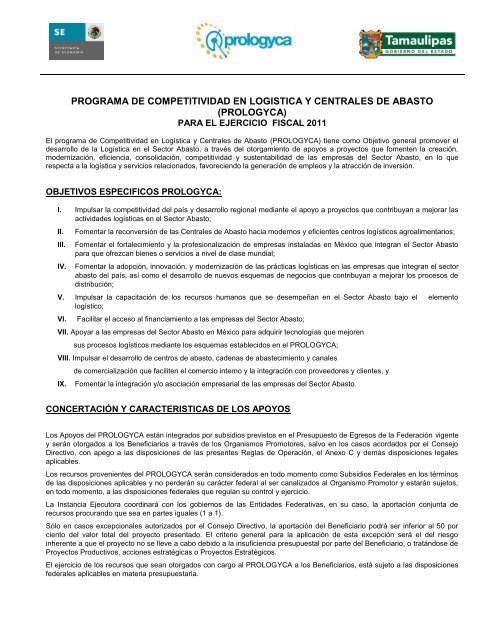 programa de competitividad en logistica y centrales de abasto