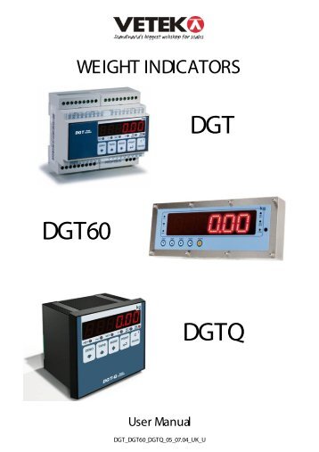 DGT DGT60 DGTQ - Vetek Scales