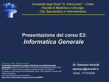 Elaborazione testi – parte 1 - Università Gabriele d'Annunzio