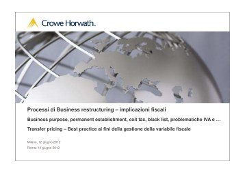 Business Restructuring - Crowe Horwath International