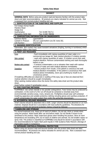 Safety Data Sheet - Mole Valley Farmers