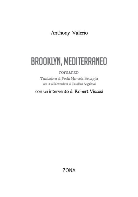 Giovanni Gotti - BROOKLYN, MEDITERRANEO - Zona Editrice