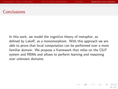 A Neural-Symbolic Approach to the Contemporary Theory of Metaphor