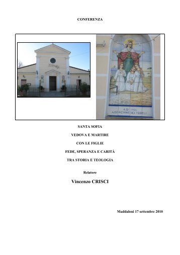 Vincenzo CRISCI - Parrocchia di Santa Sofia - Maddaloni