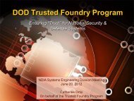 DOD Trusted Foundry Program - National Defense Industrial ...