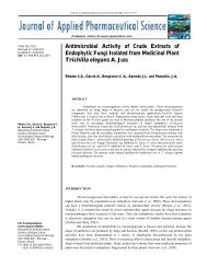 Antimicrobial Activity of Crude Extracts of Endophytic Fungi Isolated ...