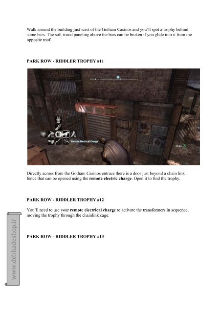 Batman: Arkham City Riddler guide