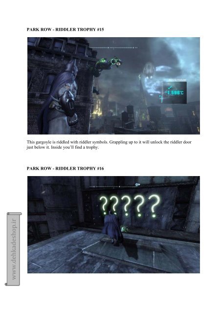 Batman: Arkham City Riddler guide