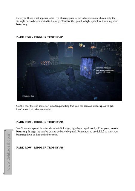 Batman: Arkham City Riddler guide