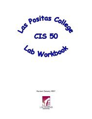 CIS 50 Lab Workbook for MS Office 97-2003 - Las Positas College