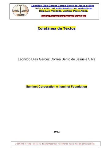 Coletânea de Textos Leonildo Dias Garcez Correa Bento de Jesus ...