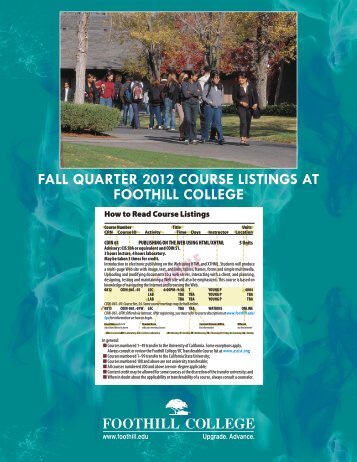 fall quarter 2012 courses - Foothill College