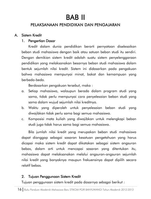 Buku Panduan Akademik 2012-2013 - Stikom Banyuwangi