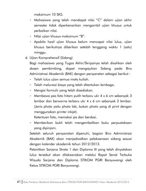 Buku Panduan Akademik 2012-2013 - Stikom Banyuwangi