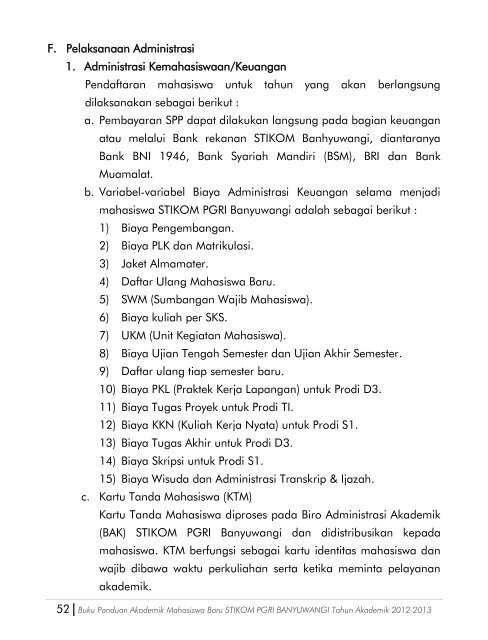 Buku Panduan Akademik 2012-2013 - Stikom Banyuwangi