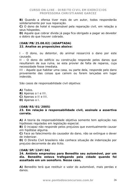 Direito Civil em exercicios.pdf - Video Aula Estudante